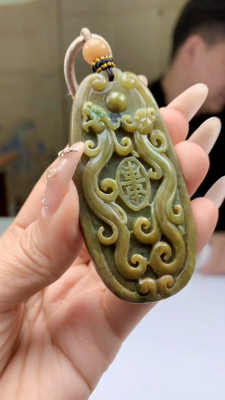 【闪购商品】定制翡翠未镶嵌4917ty-毛货挂件80