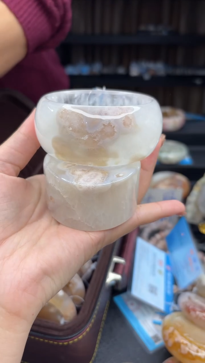 【闪购商品】石英质玉手镯未镶嵌128（62圈赠送镯心）