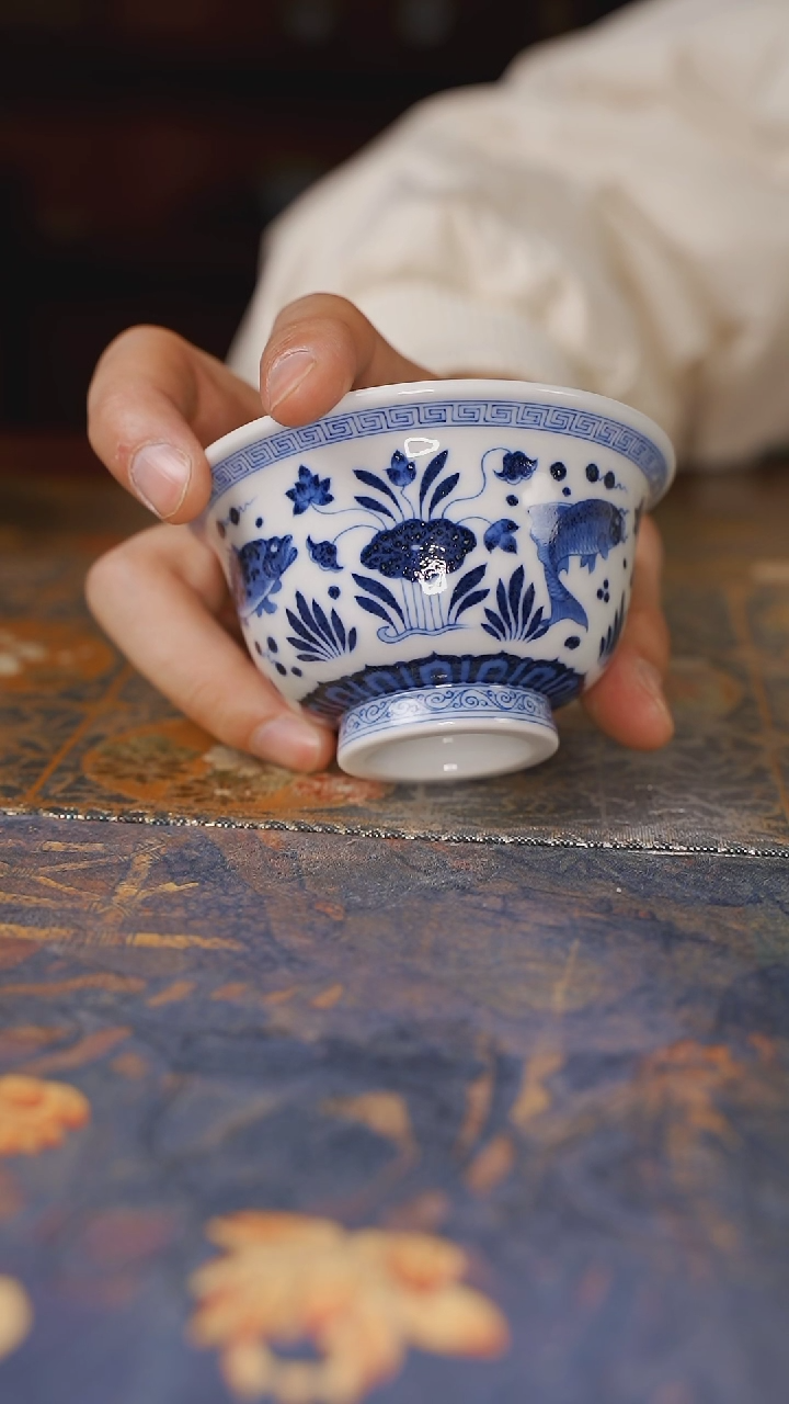 【闪购商品】杯水造青花鱼藻压手