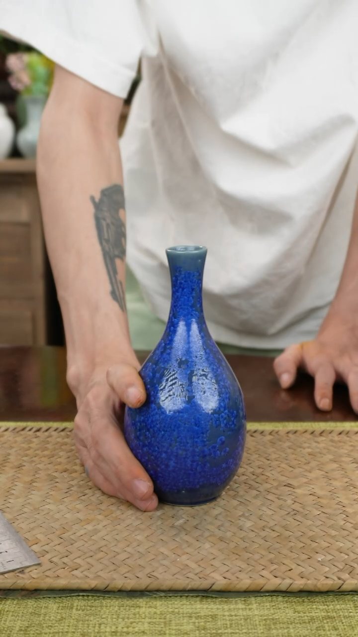 陶瓷一件包邮结晶釉花瓶次品15