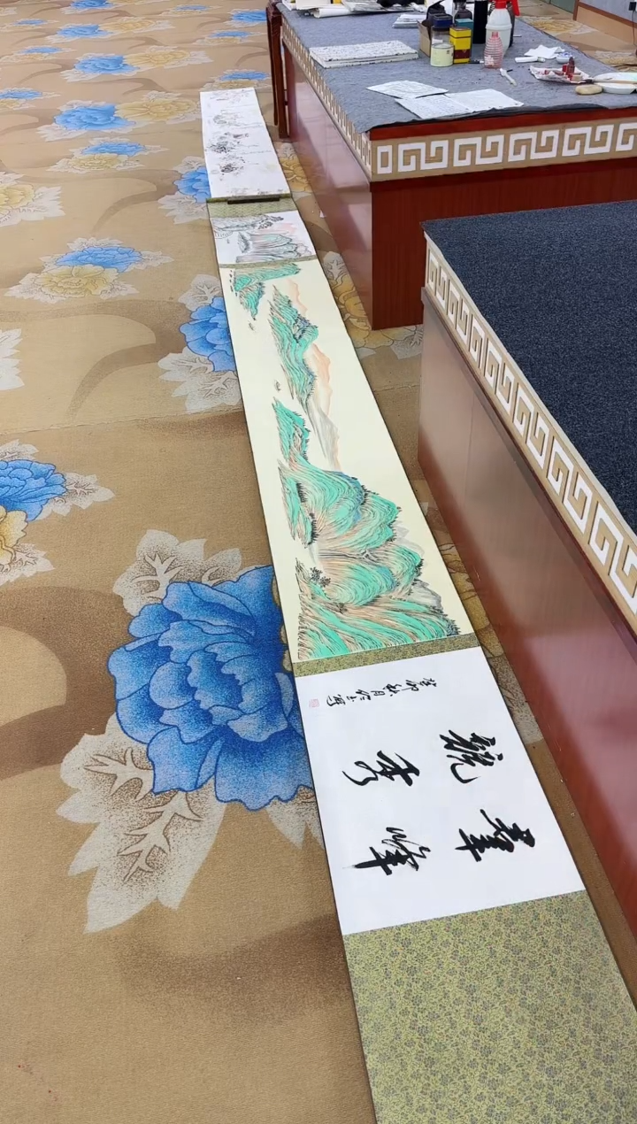 【闪购商品】绘画M 张伦玉-长卷-山水国画