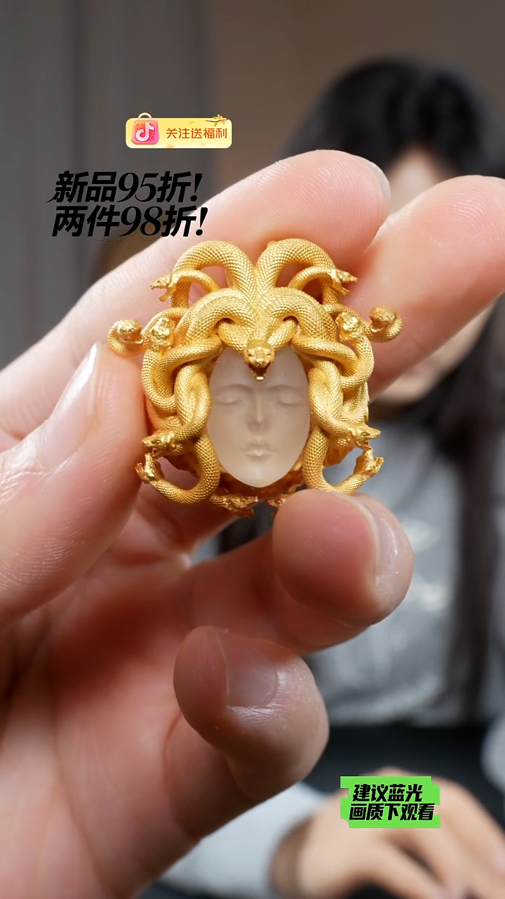 无吊坠925银美杜莎单吊坠