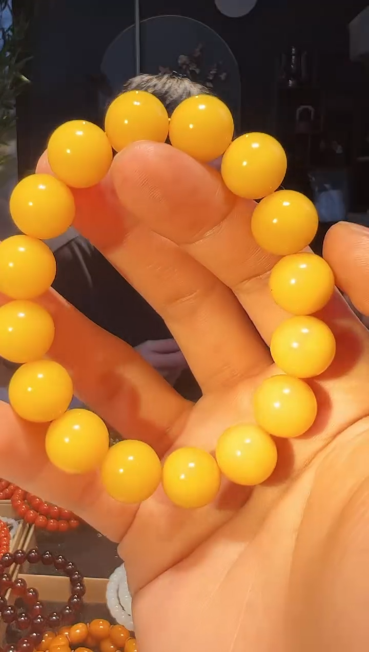 未镶嵌蜜蜡手链13+单圈