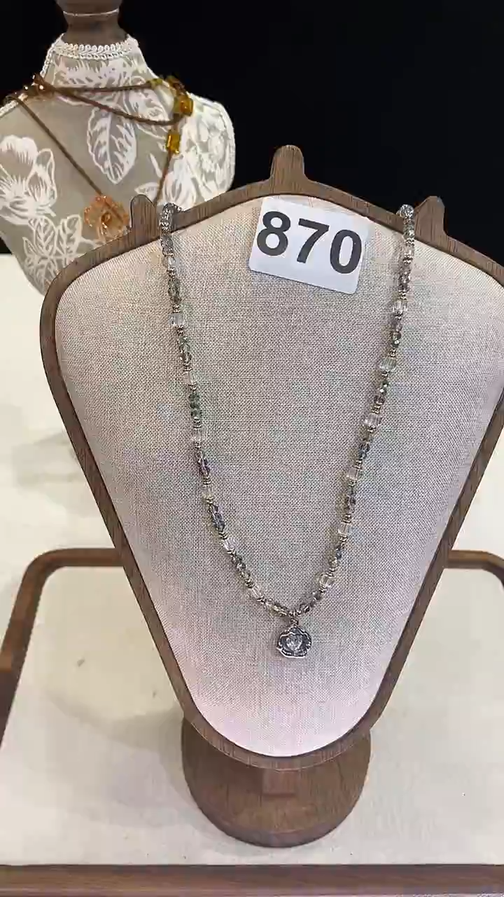 项链钛钢淡水珍珠870