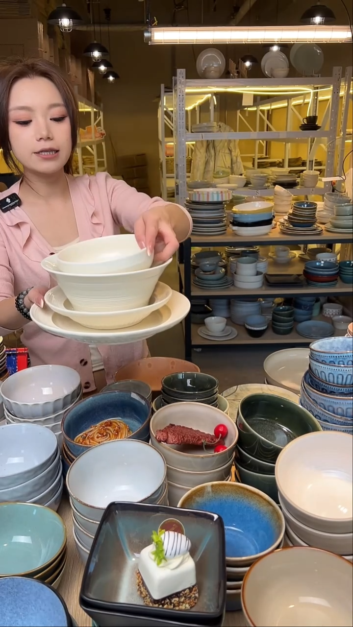 瓷133【瑕疵】外贸尾货窑变釉下彩