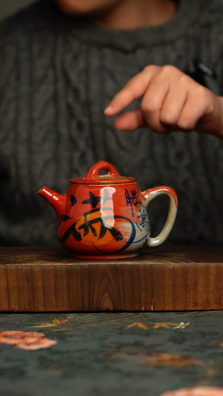 瓷片釉下彩手工手绘同款陶器