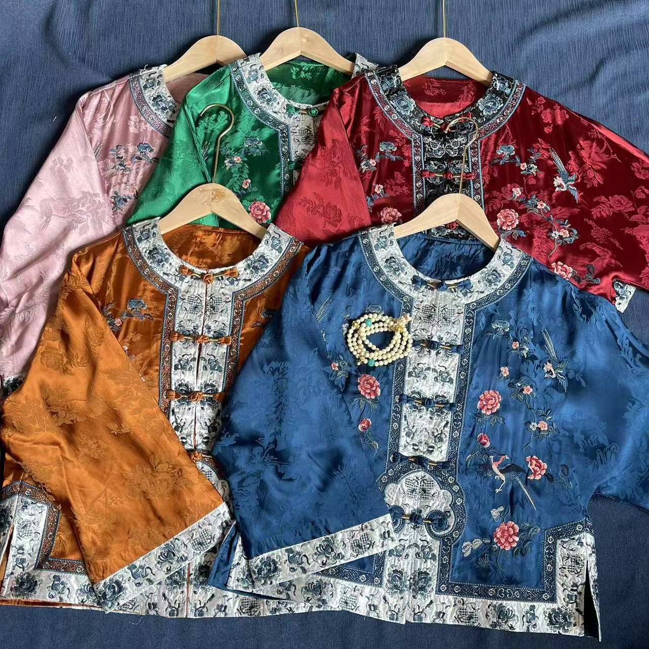 如意太太服~四季款气质古风古韵圆领重工刺绣设计师款