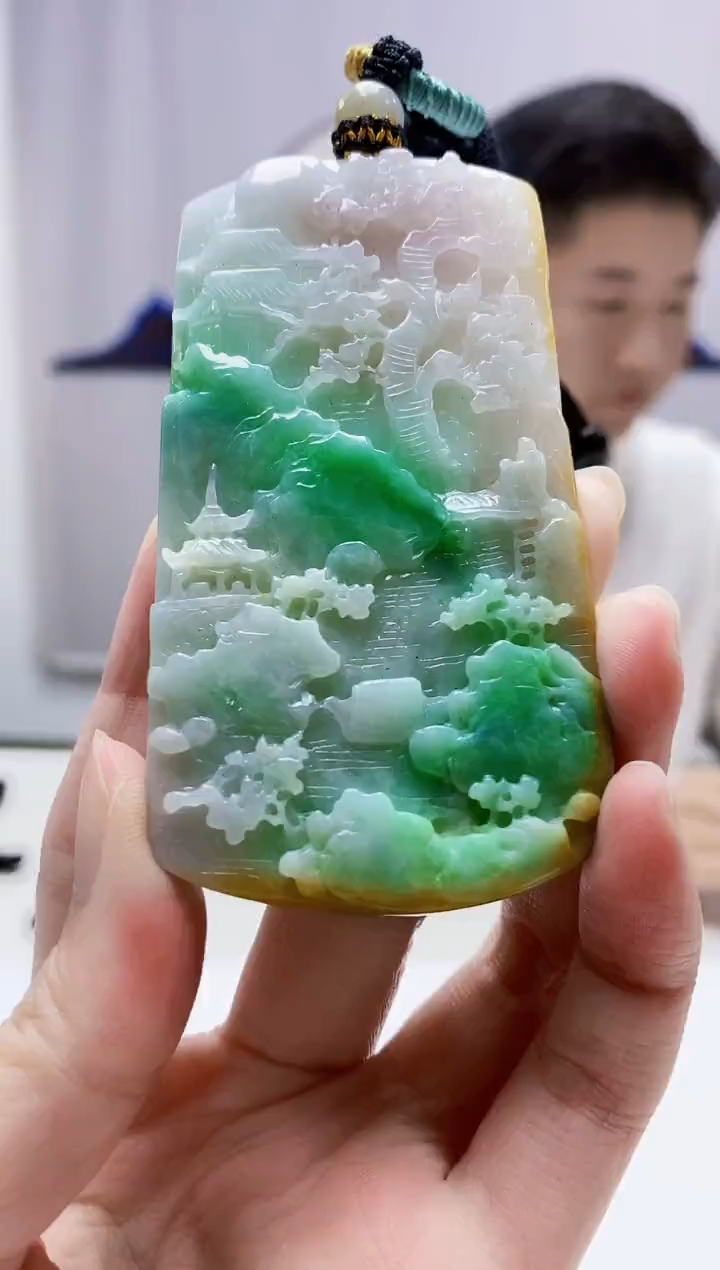 定制翡翠未镶嵌4917zm-毛货挂件77