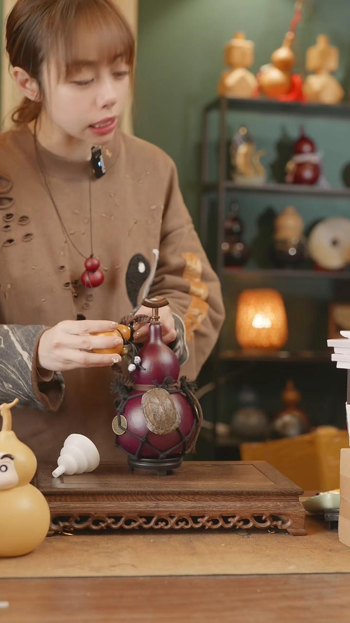 【闪购商品】42号精品天然大漆工艺防渗内胆酒葫芦~