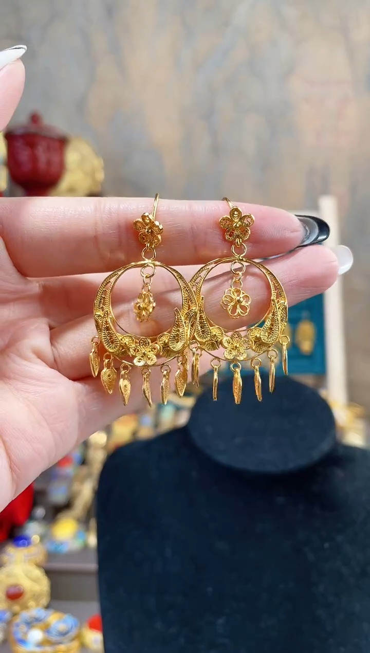 【闪购商品】非遗花丝镶嵌耳环