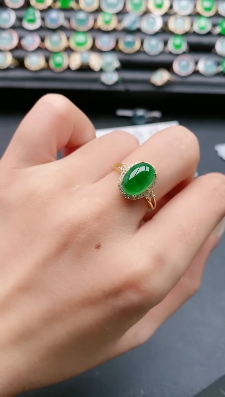 【闪购商品】翡翠戒指银S925镶嵌111111