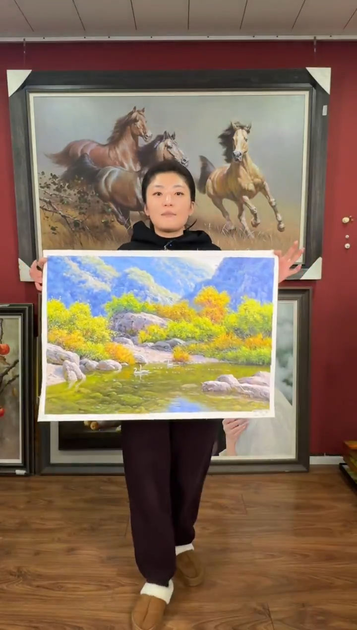 油画【89号】约50*70cm丨朝鲜原创纯手绘孤品油画丨顺丰包邮