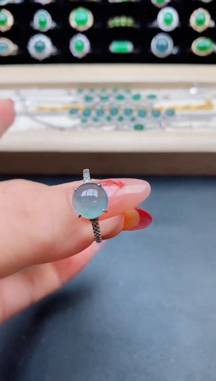 【闪购商品】翡翠戒指银S925镶嵌5850508