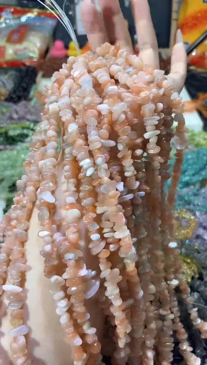水晶珠宝半成品未镶嵌橙月光