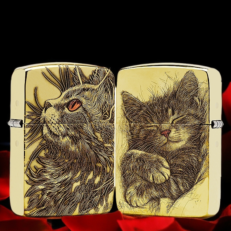 ZIPPO/之宝打火机【1941仰望星空凝视之猫】原装正品煤油机DYJ1