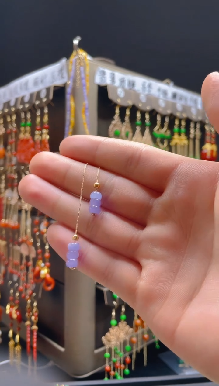 【闪购商品】玛瑙/玉髓耳饰合金033翡翠饰品