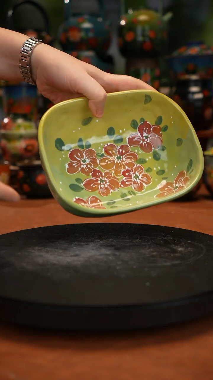 陶瓷油画手绘釉下彩微瑕