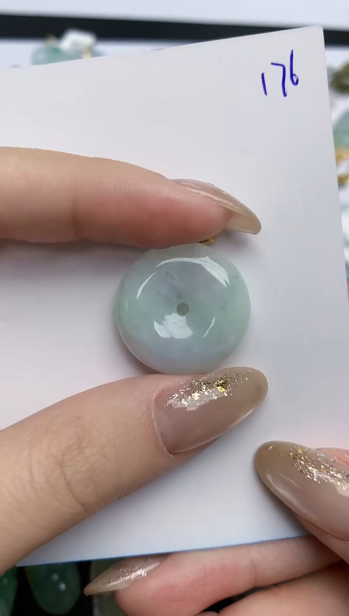 【闪购商品】翡翠颈饰18K金镶嵌 天然缅甸翡翠A货