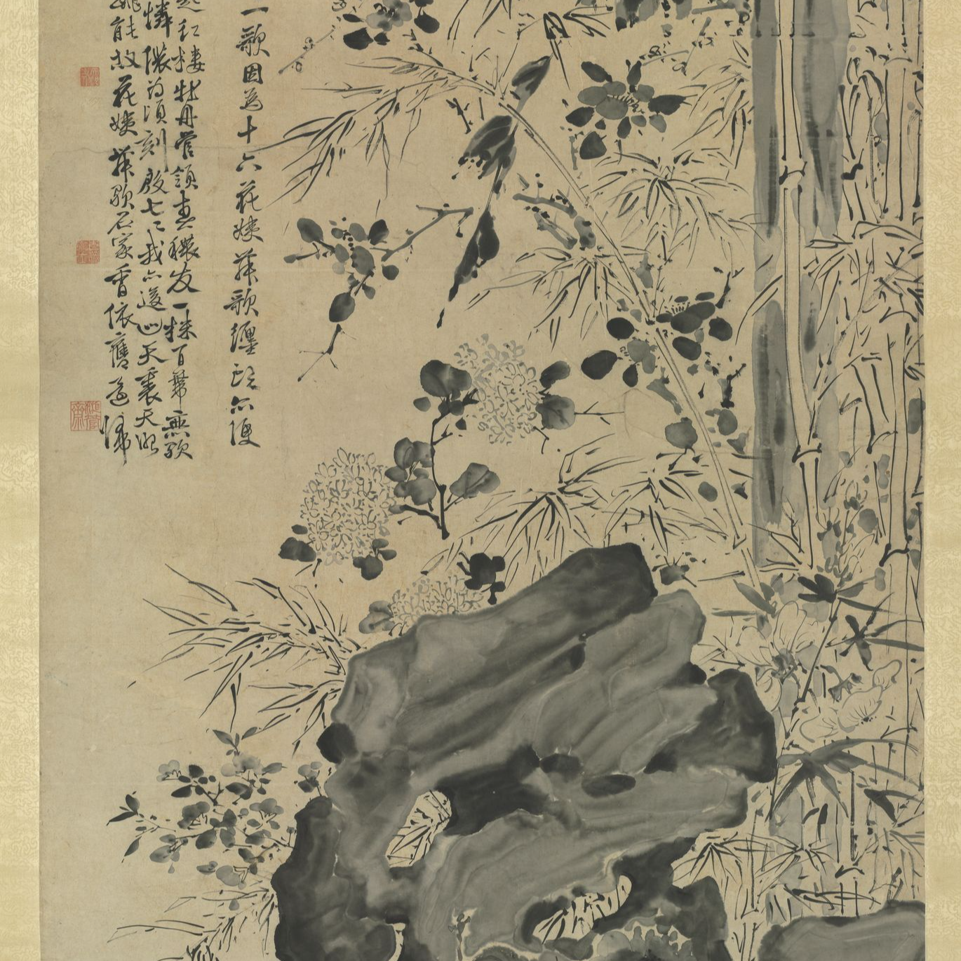 国画花鸟长条11张
