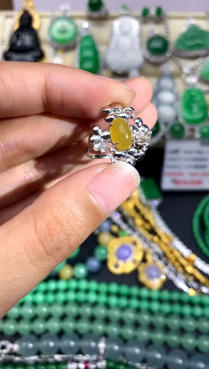 翡翠戒指18K金镶嵌118-中国好珍宝
