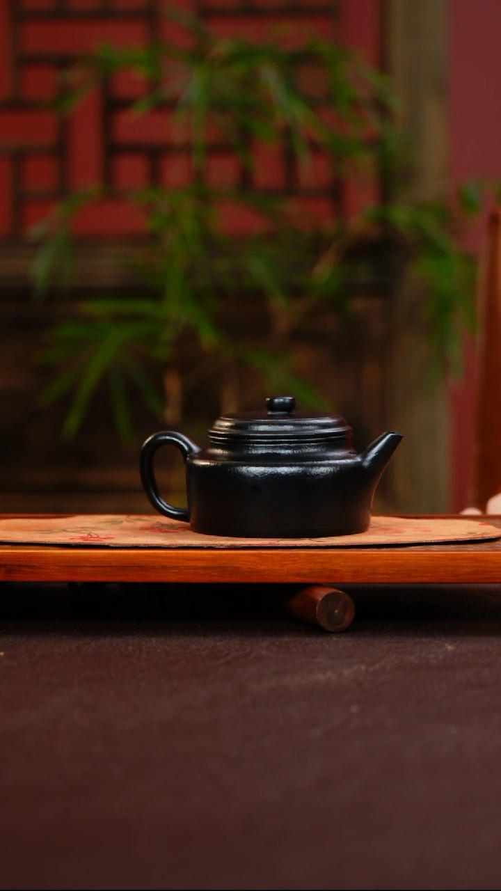 茶壶紫砂矮德钟  还原烧 150cc 
