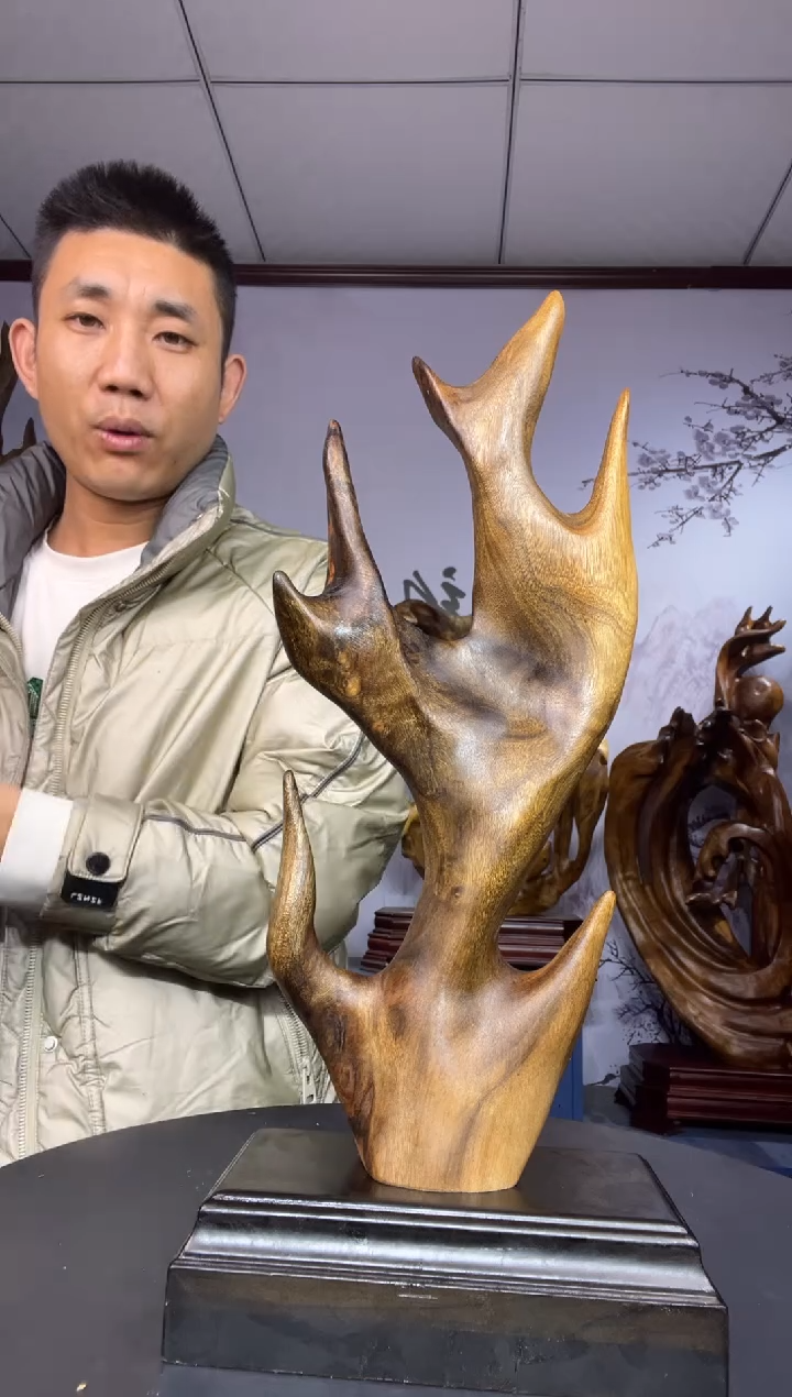 金丝楠木雕款后***生金丝楠木工艺品摆件