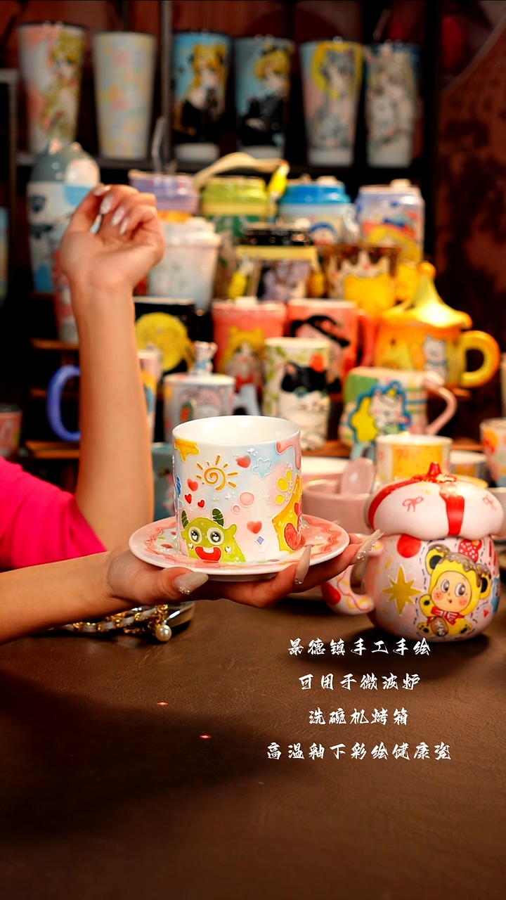 景德镇手工手绘杯杯