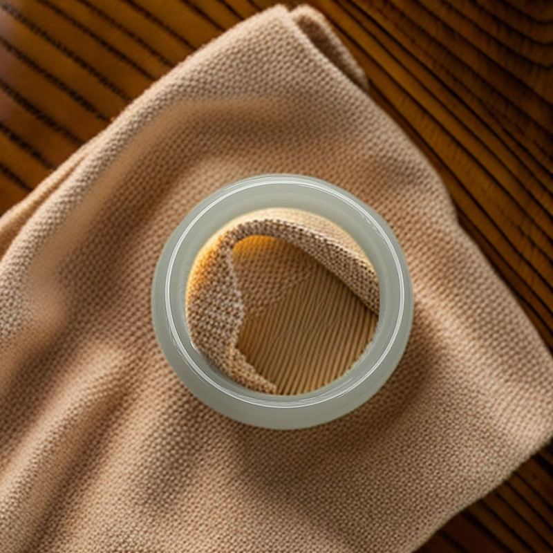 Z03高货和田玉青海料黄口宽胎手镯