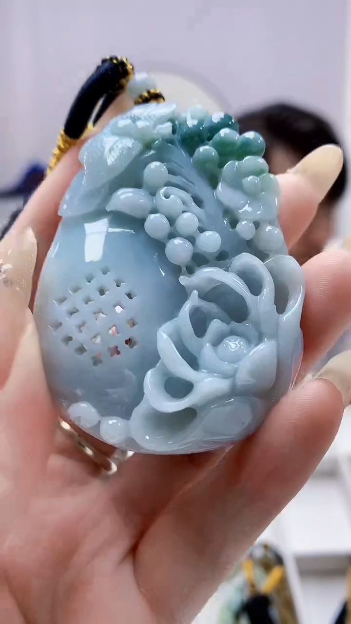 未镶嵌定制翡翠5060DD-毛货挂件118