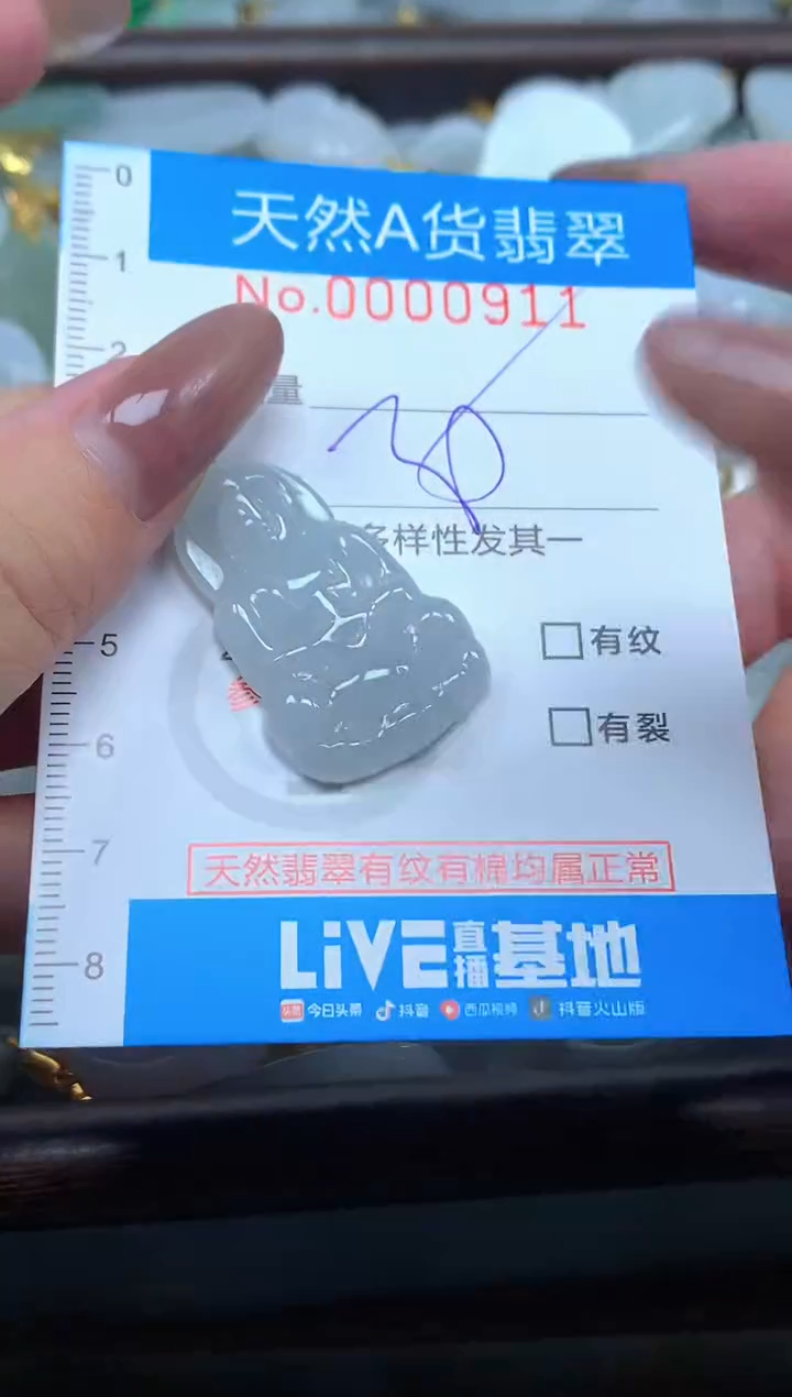 颈饰未镶嵌翡翠净货挂件-0911