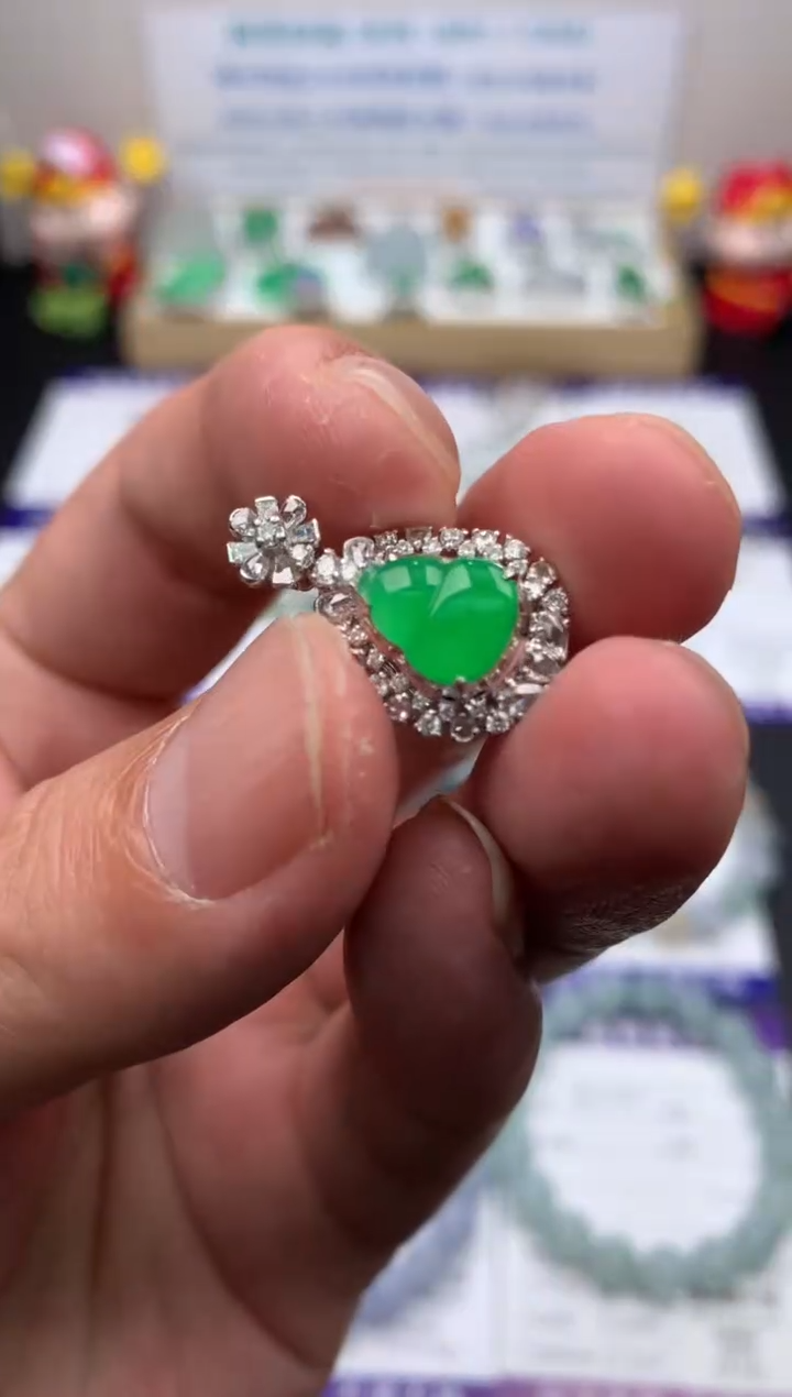 【闪购商品】定制翡翠18K金镶嵌模式推广期24小时鉴赏期