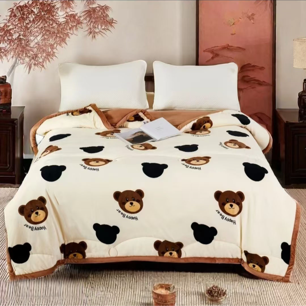 2025新款牛奶绒被子冬季学生宿舍双面绒宝宝绒保暖单人冬被