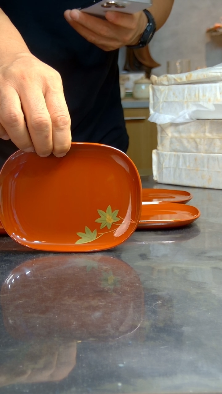增*剂日本原产漆器茶碟