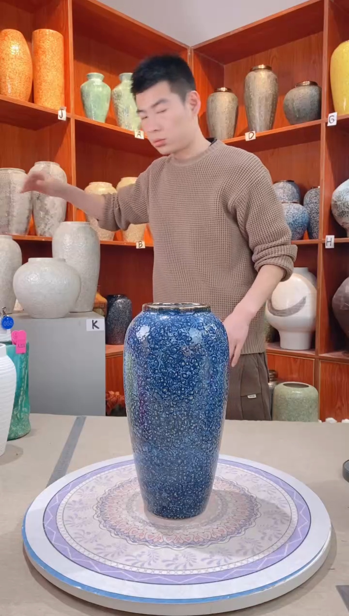 【闪购商品】瓶紫水晶 大号  陶瓷花瓶 无花