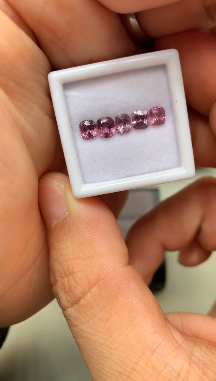 【闪购商品】定制尖晶石裸石未镶嵌枕型 一盒5/P 2.18ct