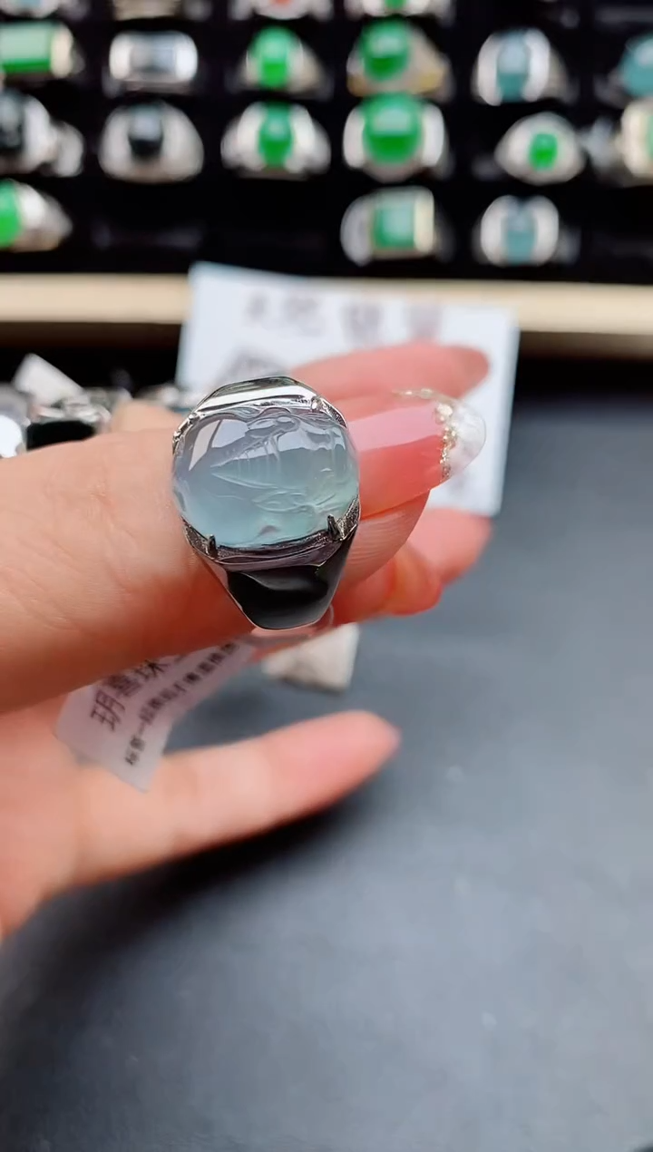 【闪购商品】翡翠戒指银S925镶嵌21212