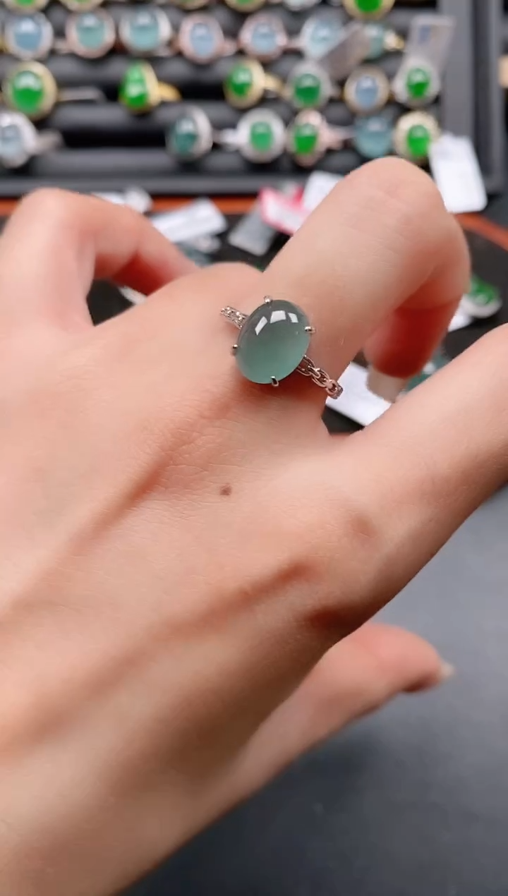 银S925镶嵌戒指翡翠1111