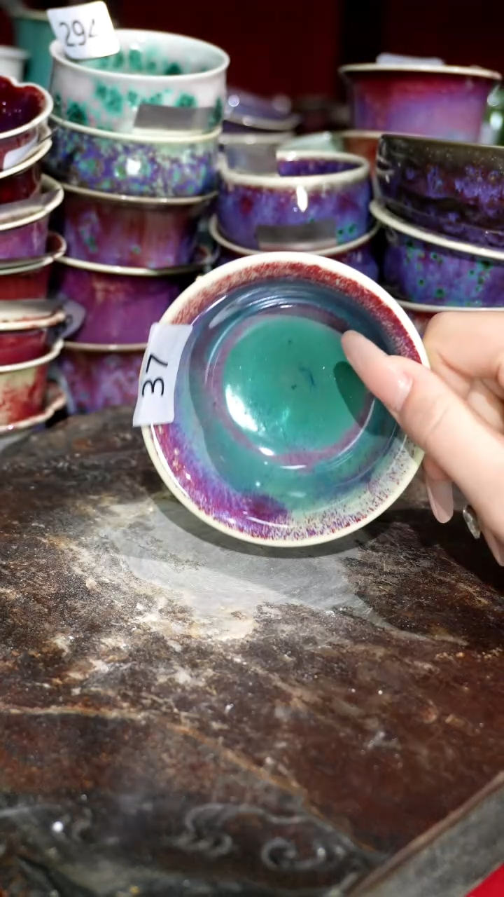 摆件精品窑变钧瓷茶器