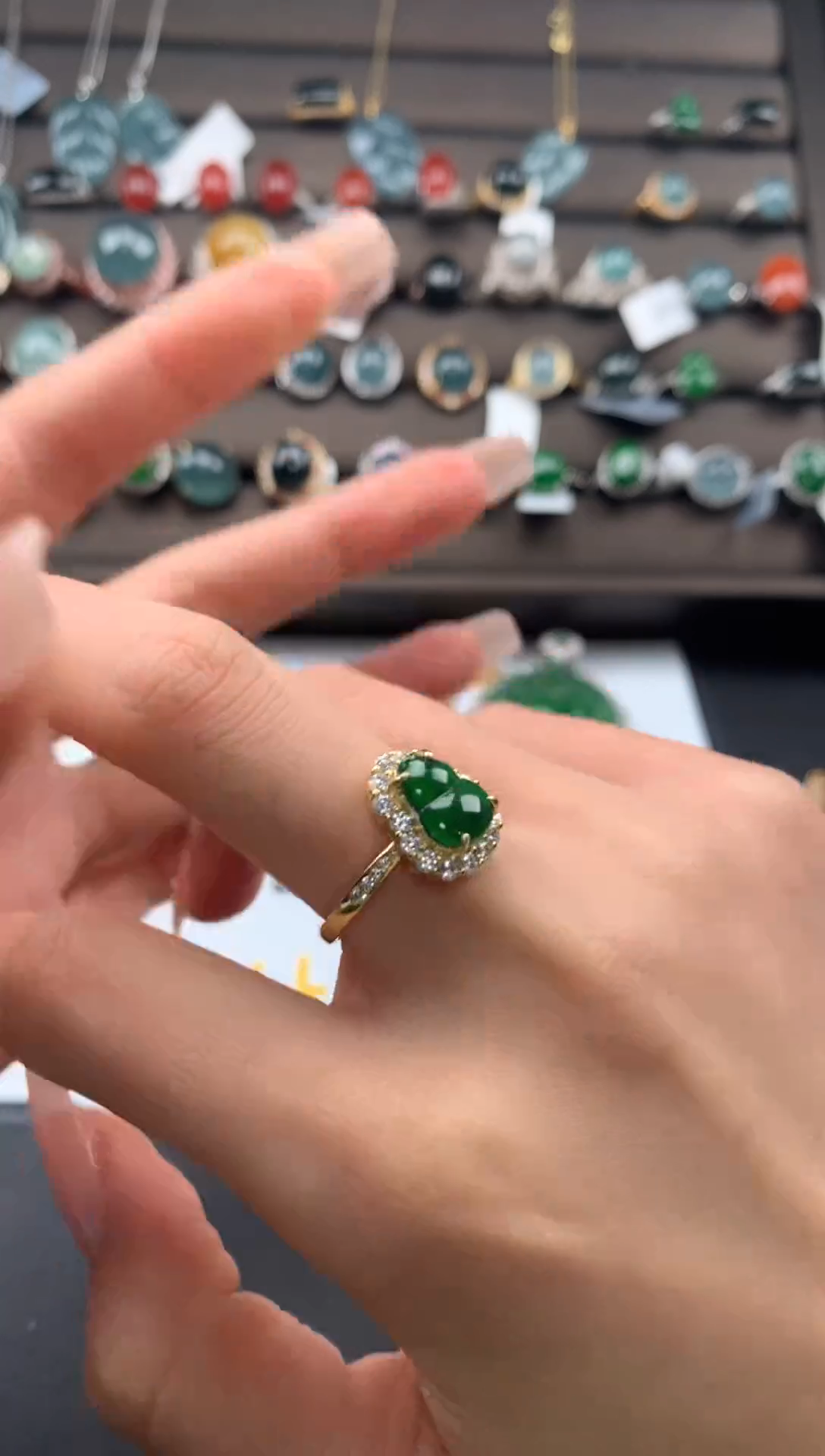 【闪购商品】翡翠戒指银S925镶嵌3213213123