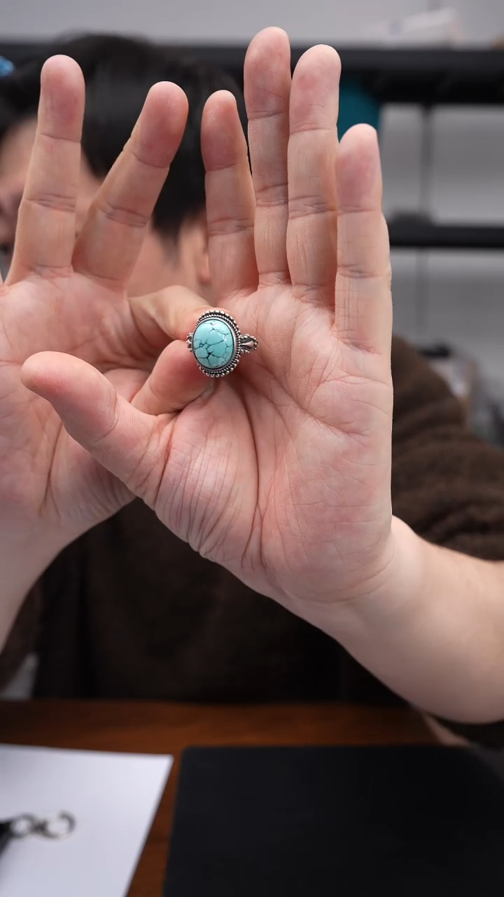 未镶嵌绿松石戒指1222DL076戒指