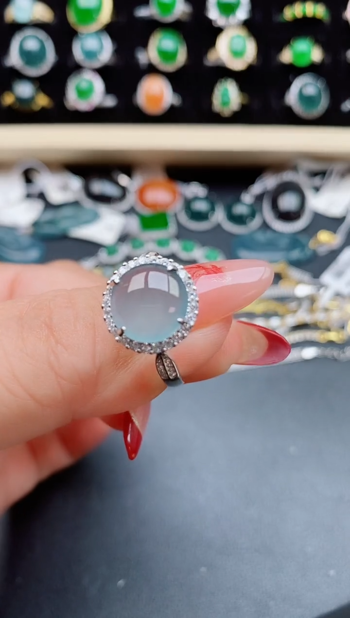 【闪购商品】翡翠戒指银S925镶嵌321321