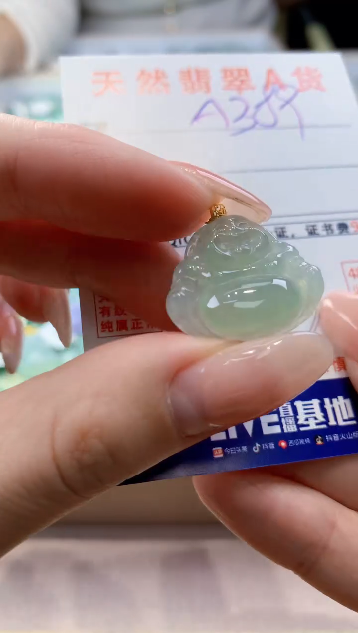 颈饰未镶嵌翡翠天然翡翠挂件  