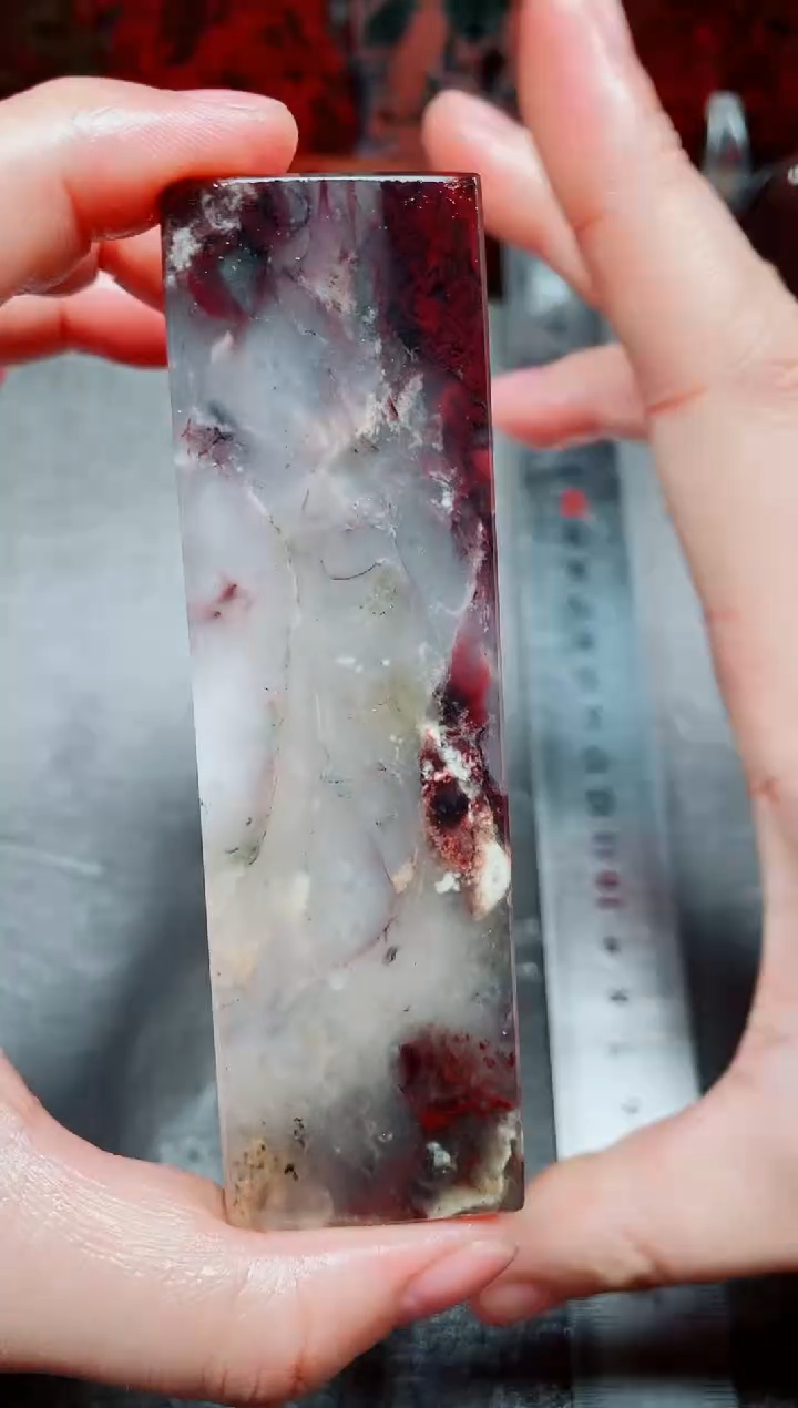 桂林鸡血玉素章3.0左右27