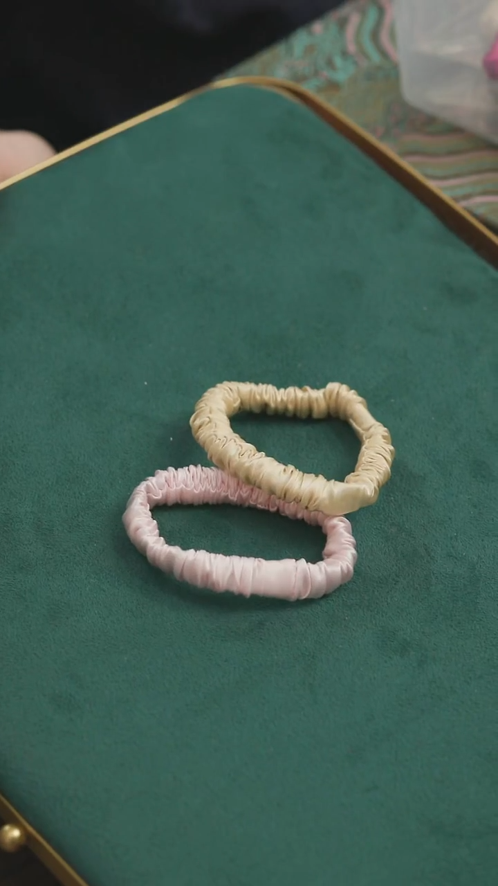 刺绣湘传礼桑蚕丝小发圈