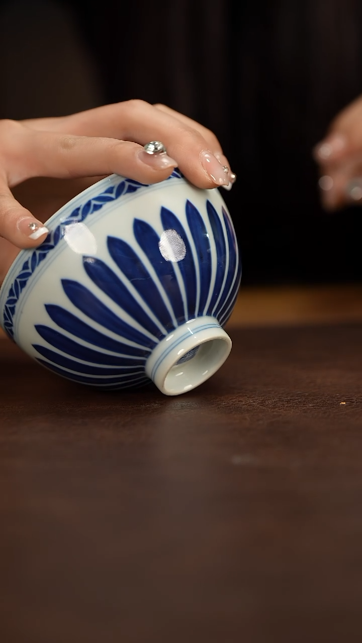 【闪购商品】博瑞堂青花鸡心杯