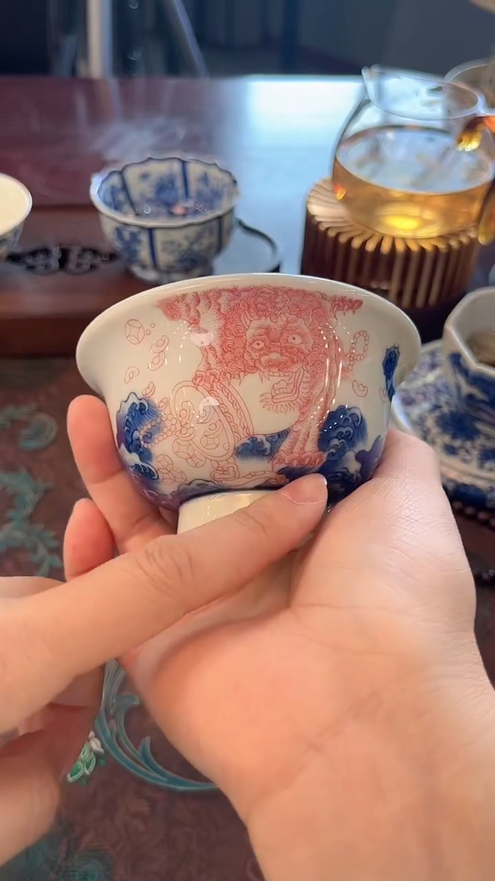 镹曰陶手工手绘制作茶具釉下红