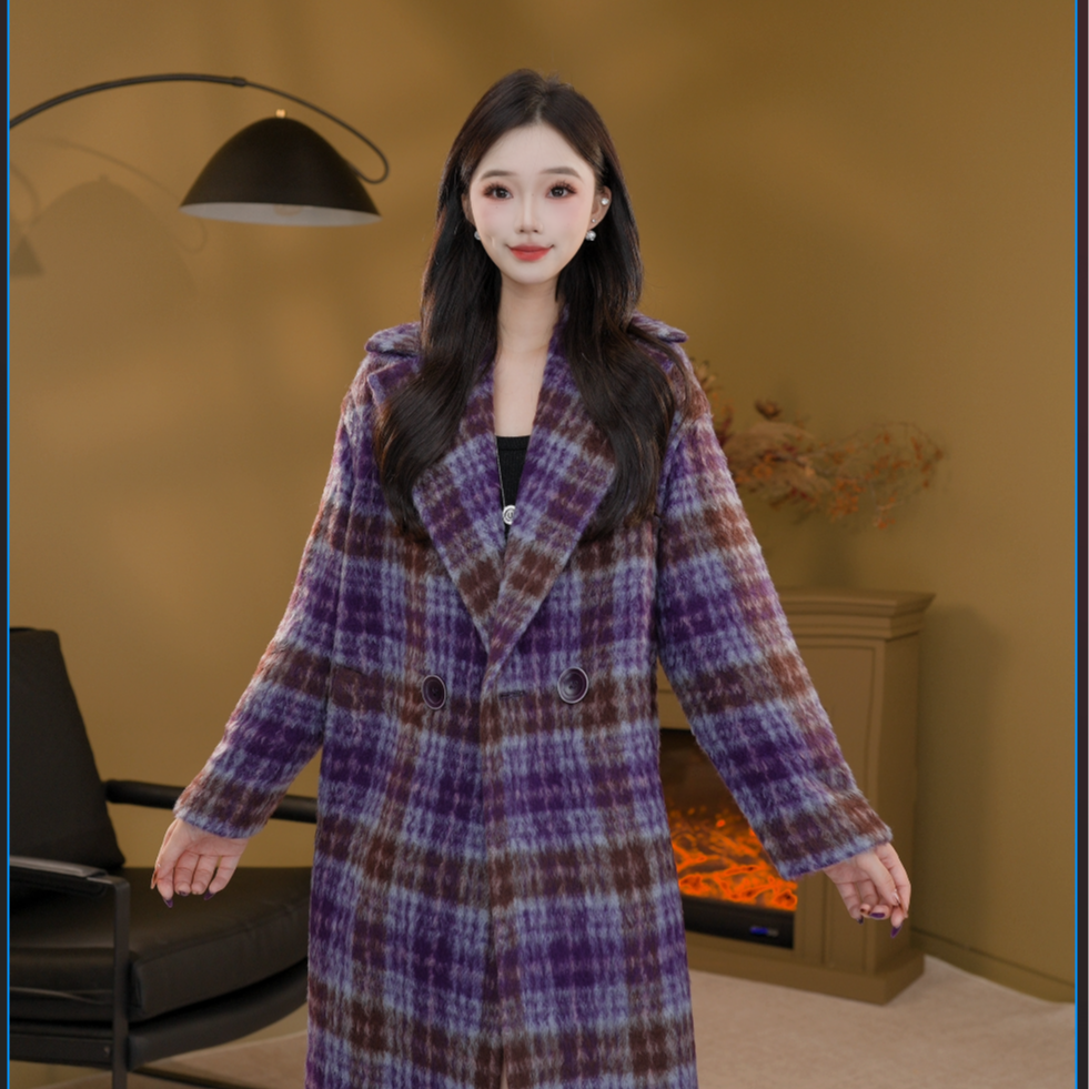 AMASS/阿玛施新款秋冬复古长款时髦百搭老钱风女装大衣5400361