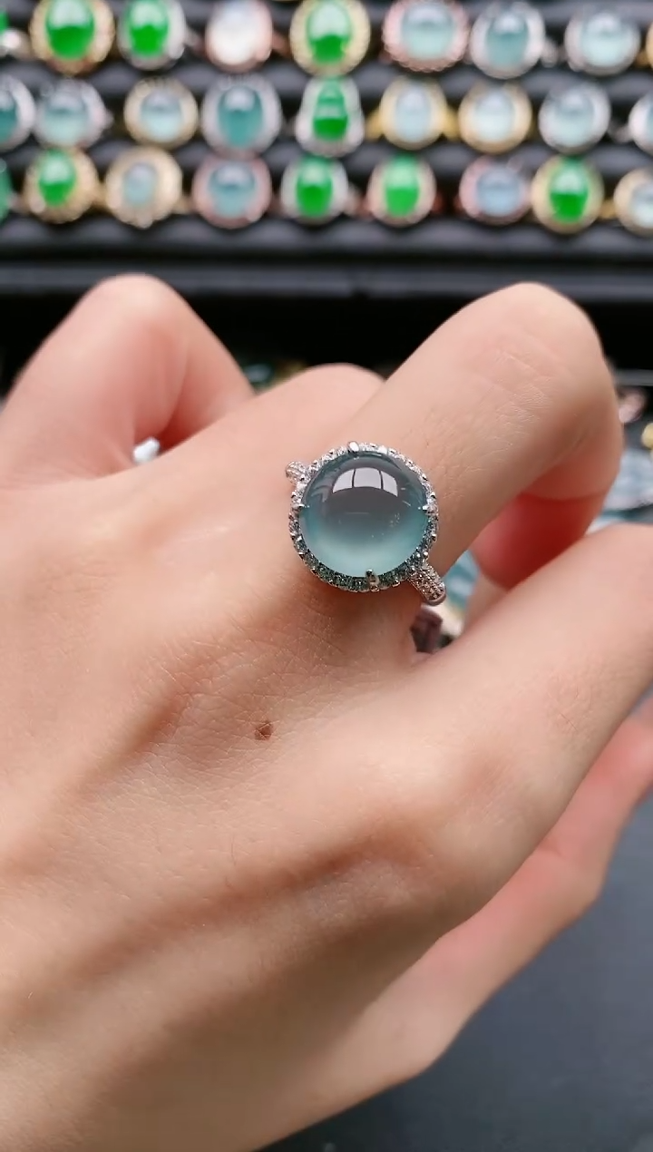 【闪购商品】翡翠戒指银S925镶嵌11111