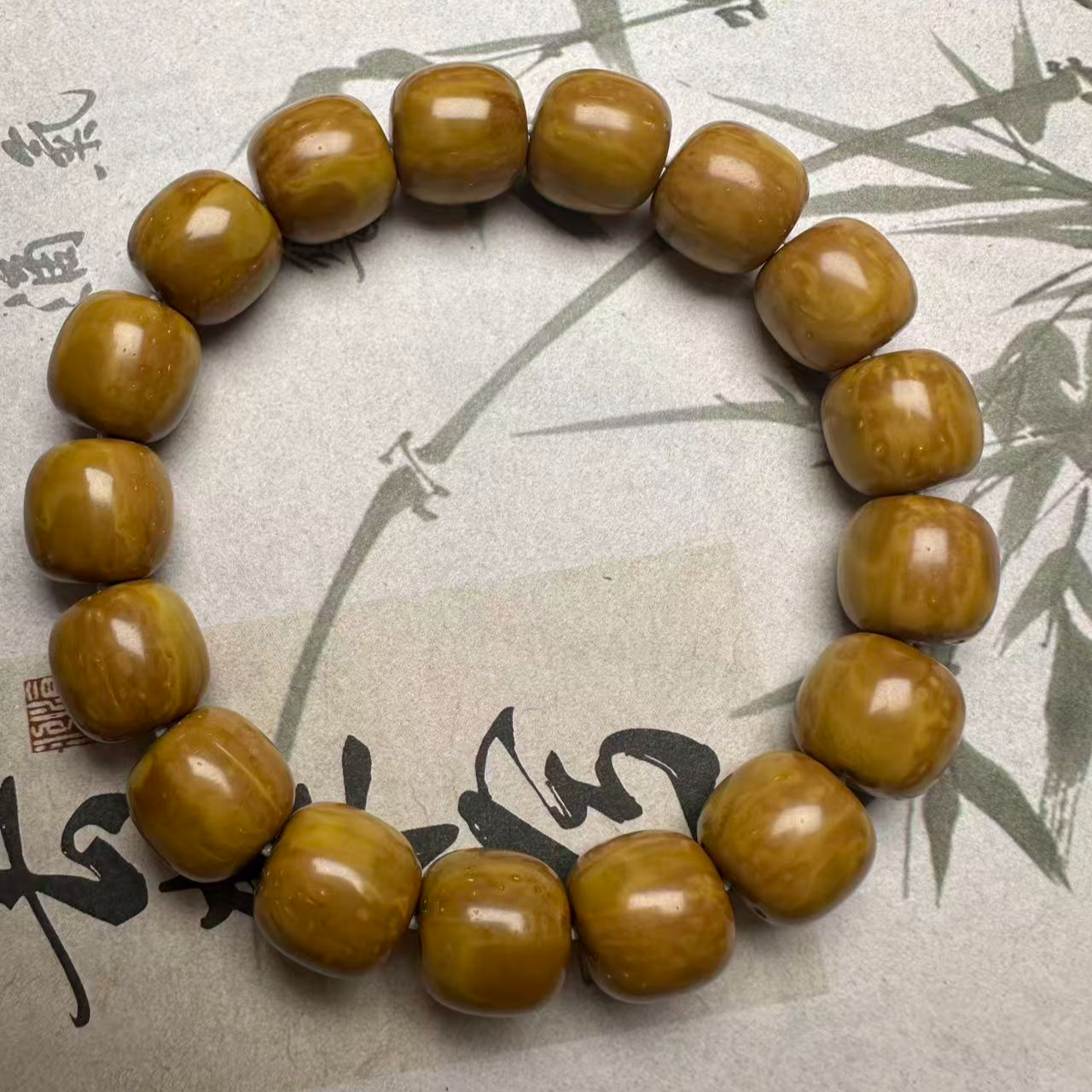 紫金鼠半实心老型手串  A64