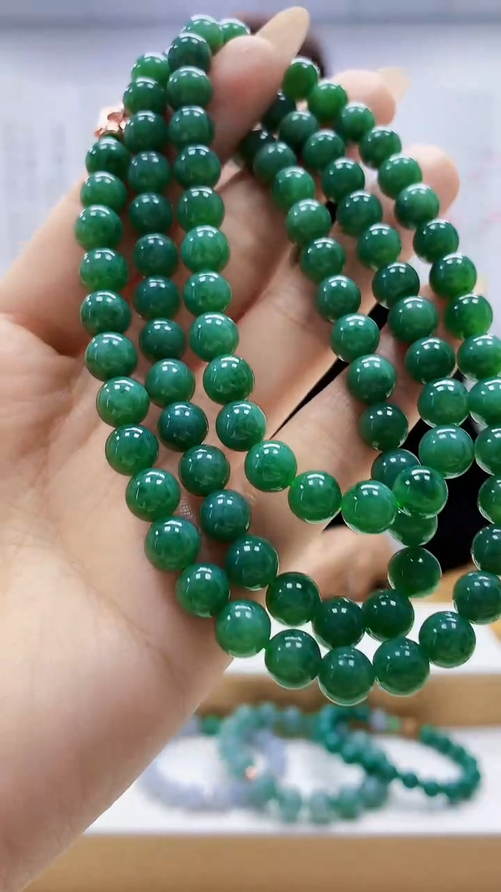 未镶嵌定制翡翠4829ty-毛货珠链145
